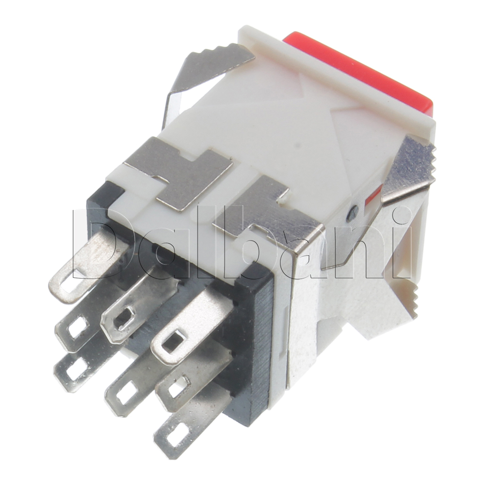 2pcs KD2-21 Square LED Push Button Micro Switch 3A 250V Red 8 Pin