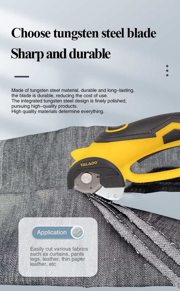 Electric Rechargeable Cordless Automatic Scissors For Cutting Leather Fabric