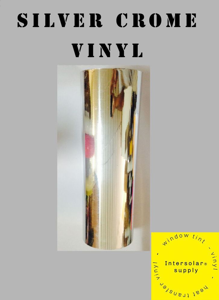 1 Roll Silver Crome vinyl Plotter Cutter 12 inches x 10 ft Plotter Sign sticker