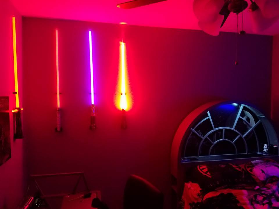 Lightsaber Wall Mount, Galaxy's Edge lightsaber mount