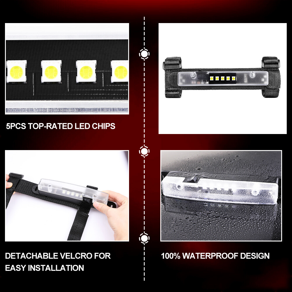 Interior Roll Cage Mount LED Dome Reading Work light Magnetic base Universal UTV