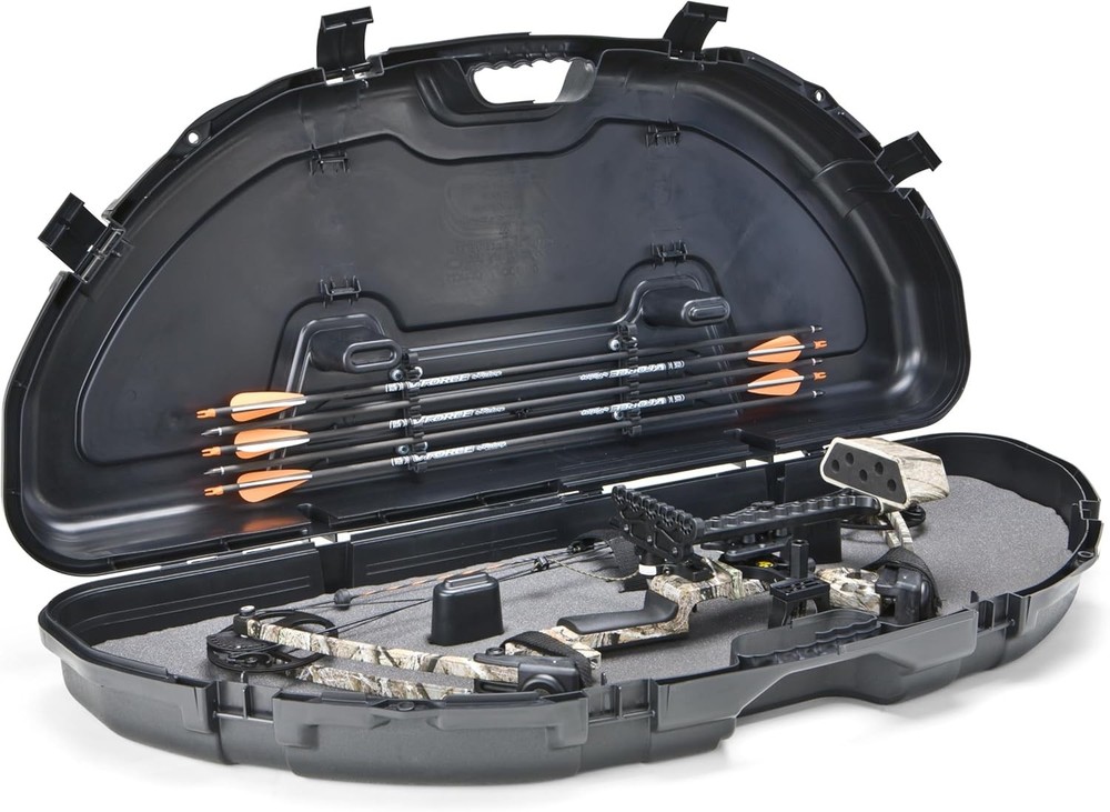 Protector Compact Hard Bow Case Black Holds 5 Arrows Anti-Crush Storage