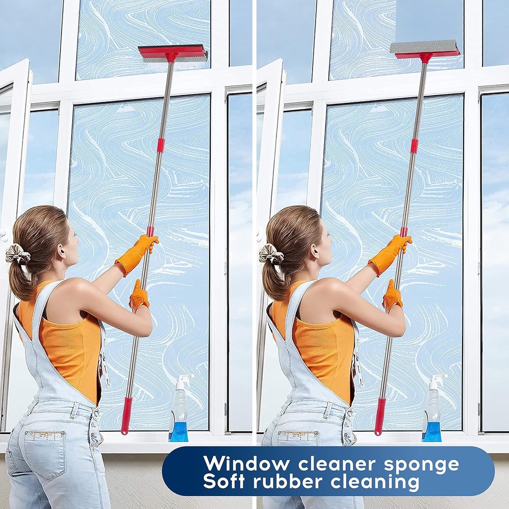 DSV Standard Window Squeegee, 2-in-1 Multi-Section Red