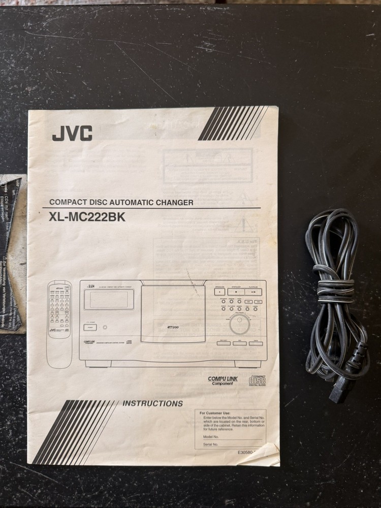 JVC XL-MC222 200 Compact Disc CD Automatic Changer Player
