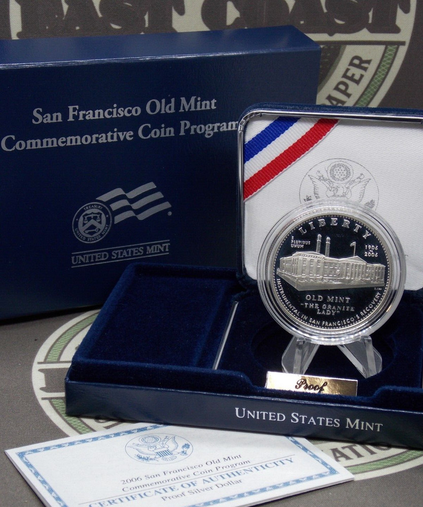 2006 "S" Proof *OLD SAN FRANCISCO MINT* Silver Dollar $1 Box & COA ECC&C, Inc.