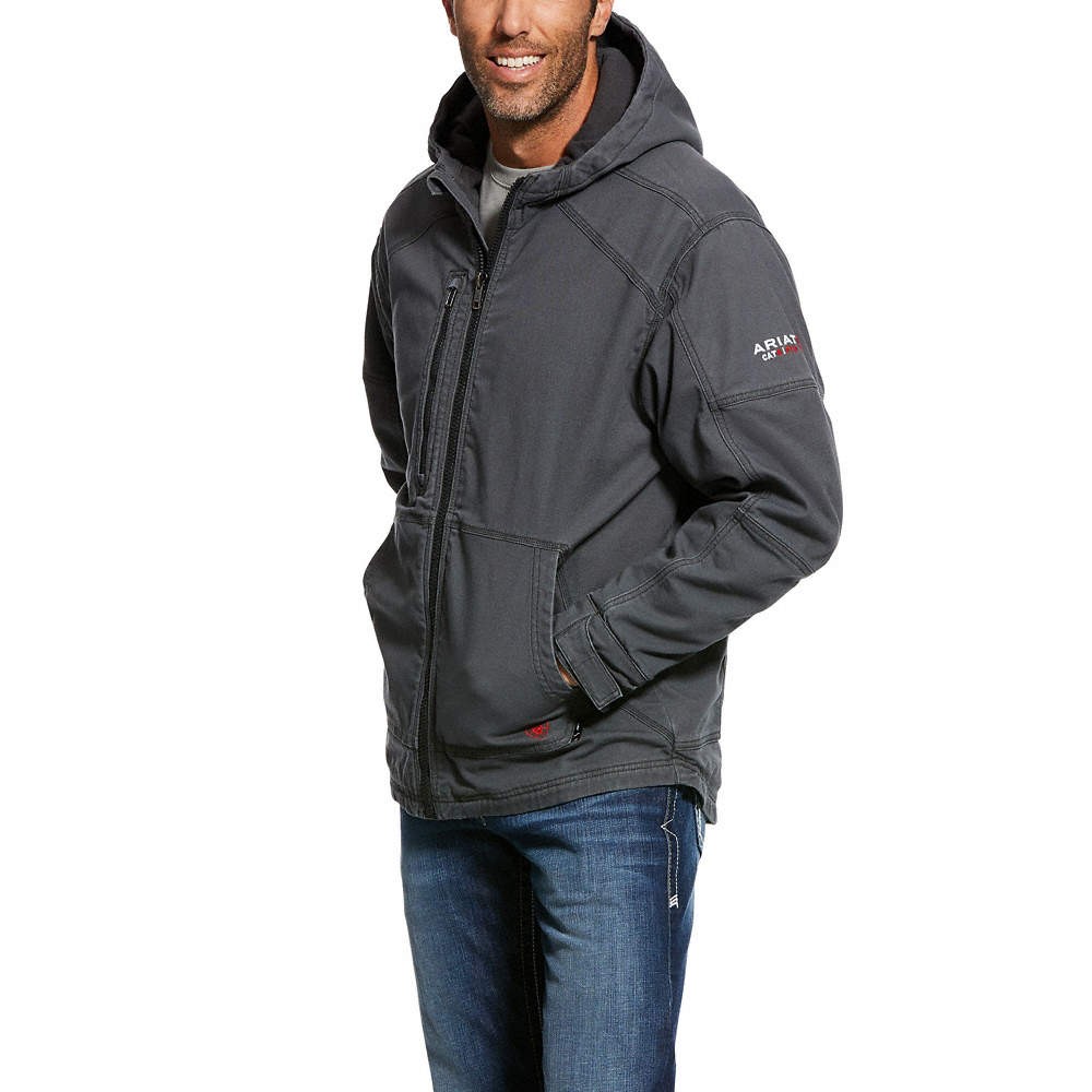 ARIAT  FR Stretch Canvas Jacket,Gray,XL 61RG89