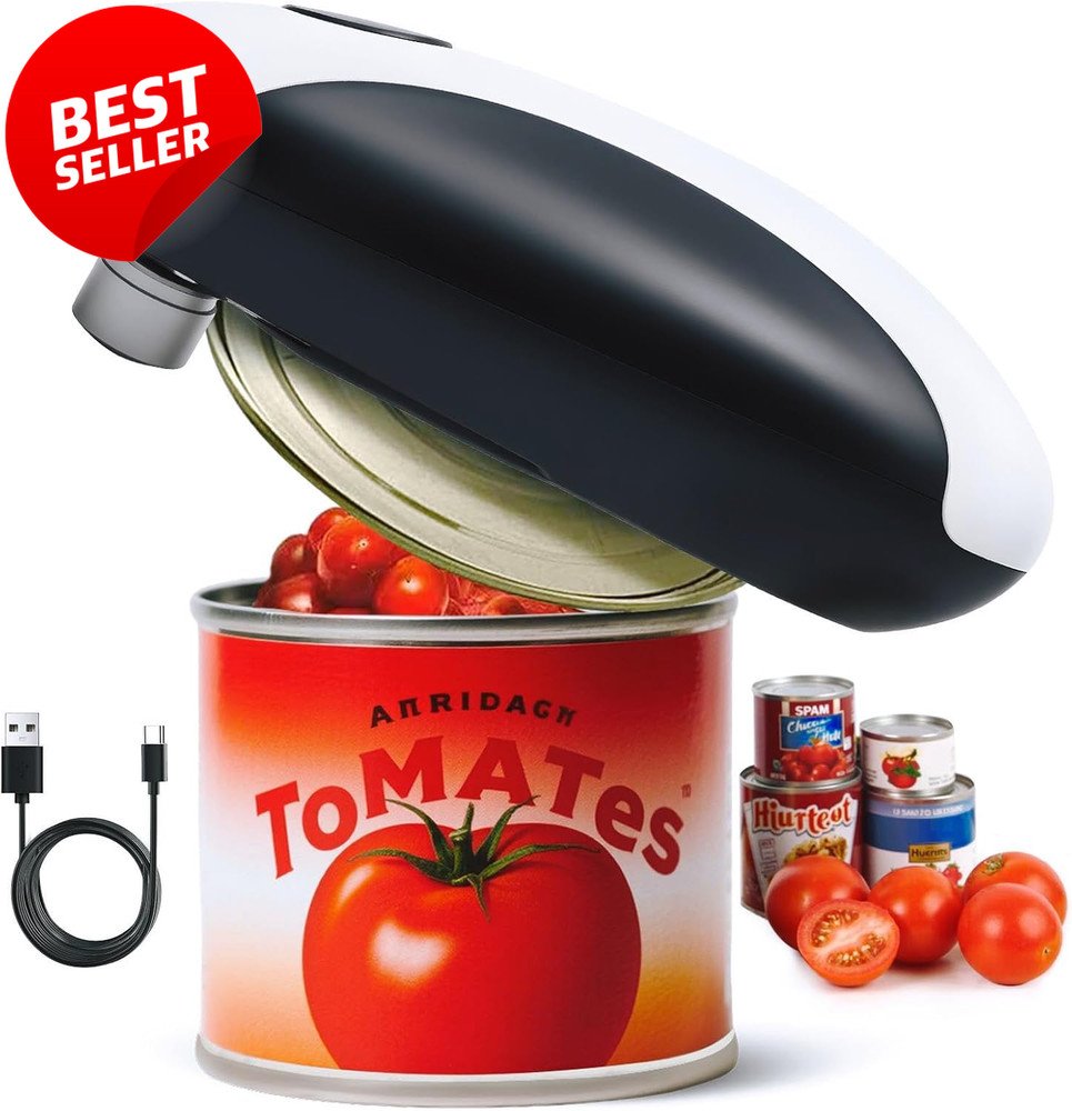 Electric Can Opener One Touch USB-C Rechargeable Automatic Kitchen Tool - US