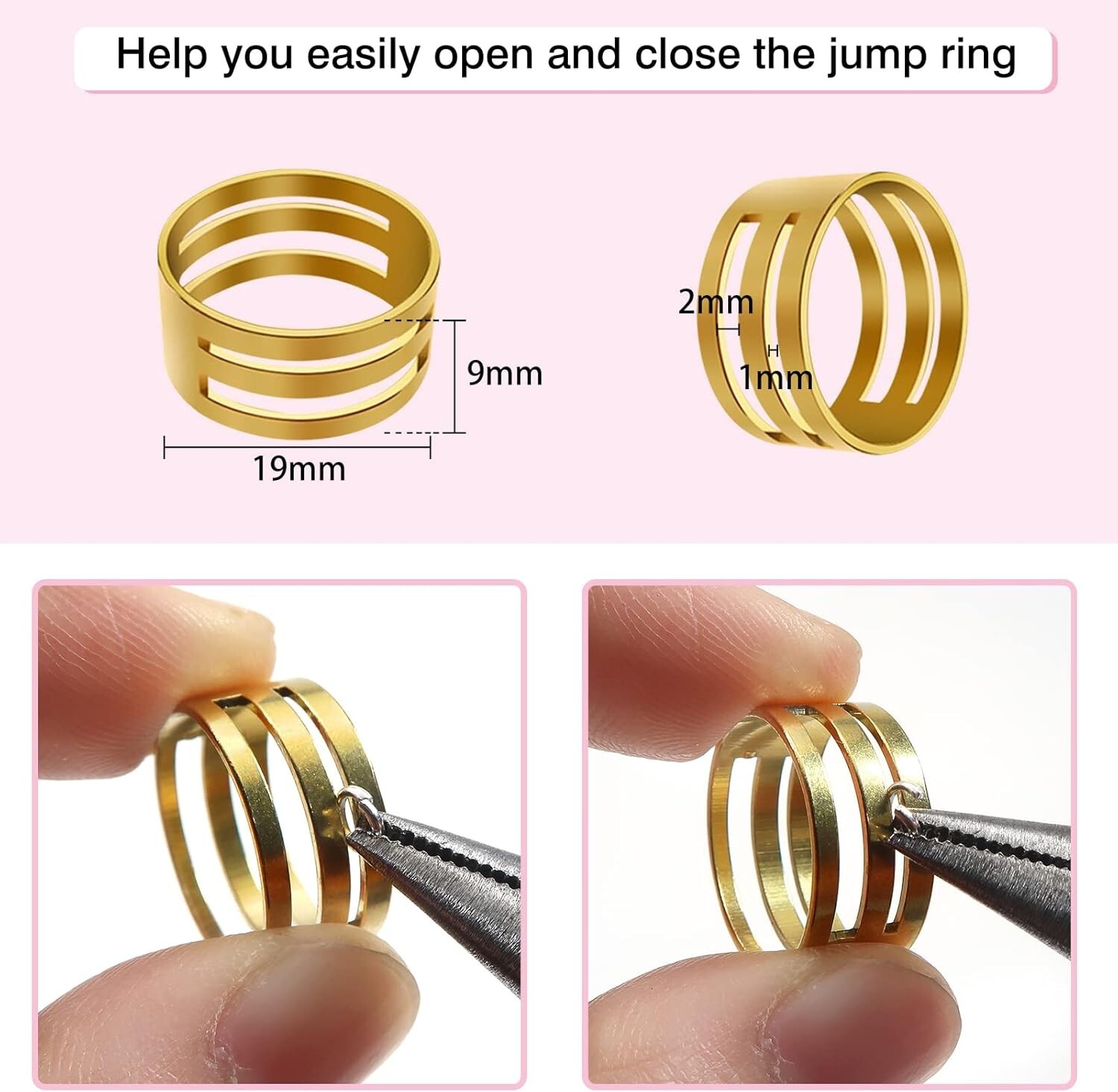 1000Pcs Jump Rings for Jewelry Making Stainless Steel Open Jump Rings Connectors