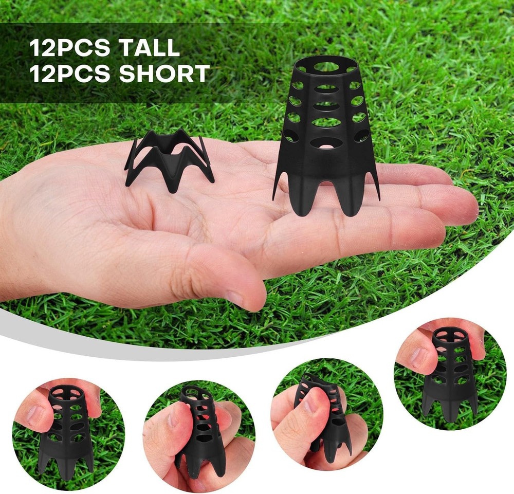 Golf Practice Tees 24pcs - Plastic Simulator Tees for Driving Range & Indoor Use