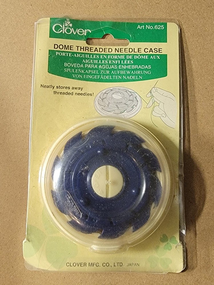 NEW Clover Dome Threaded Needle Case 3"X3"X1" #625