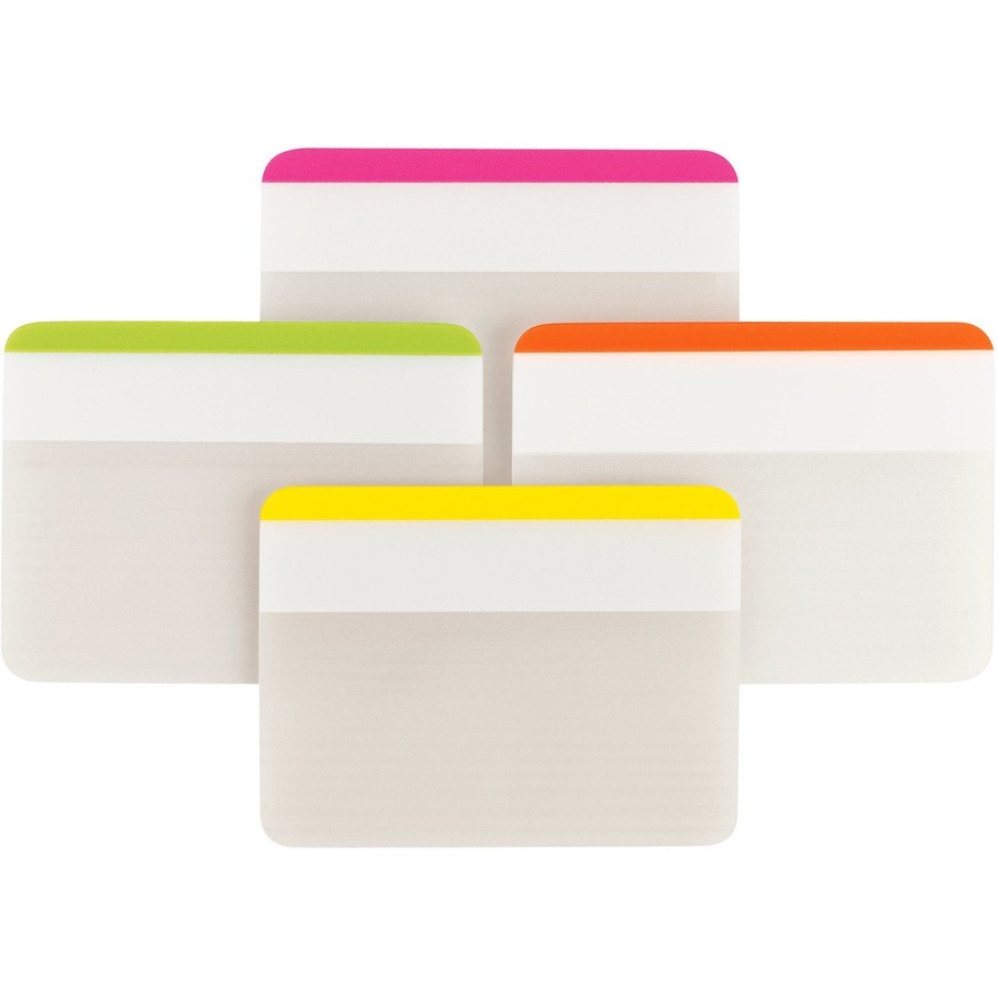 3M 686F1BB Post-it Durable Flat File Tabs 24 Pack Assorted Colors