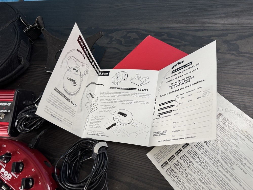 Line 6 POD 2.0 Guitar Effects Processor W/ Case, Fb4 Floor Switch, Power Adapter