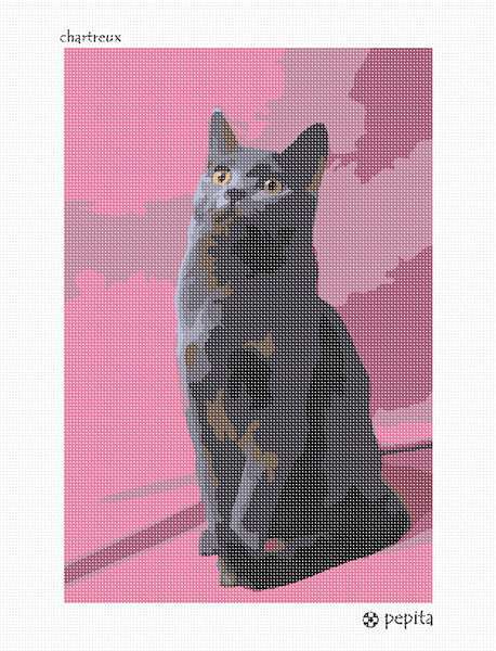 Chartreux Needlepoint Kit or Canvas