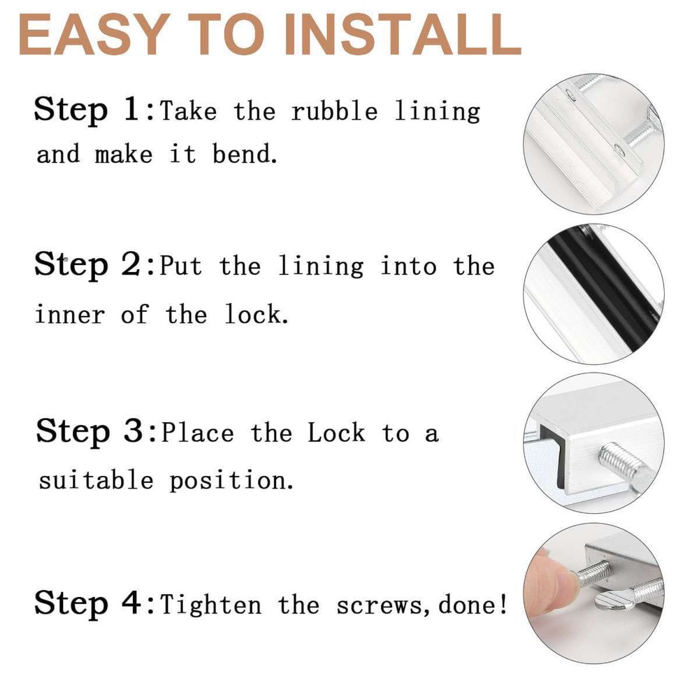 6Pcs Sliding Window Locks Easy Installation High Security Home Lock Thumbscrews