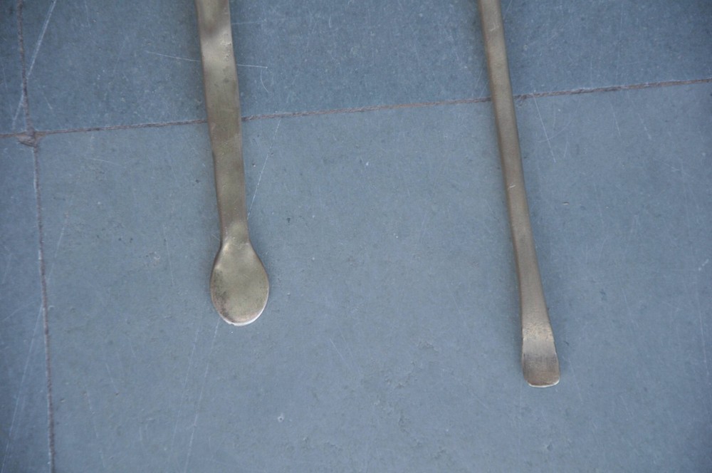 2 Pc Vintage Brass Handcrafted Solid Heavy Spoon /Kitchenware