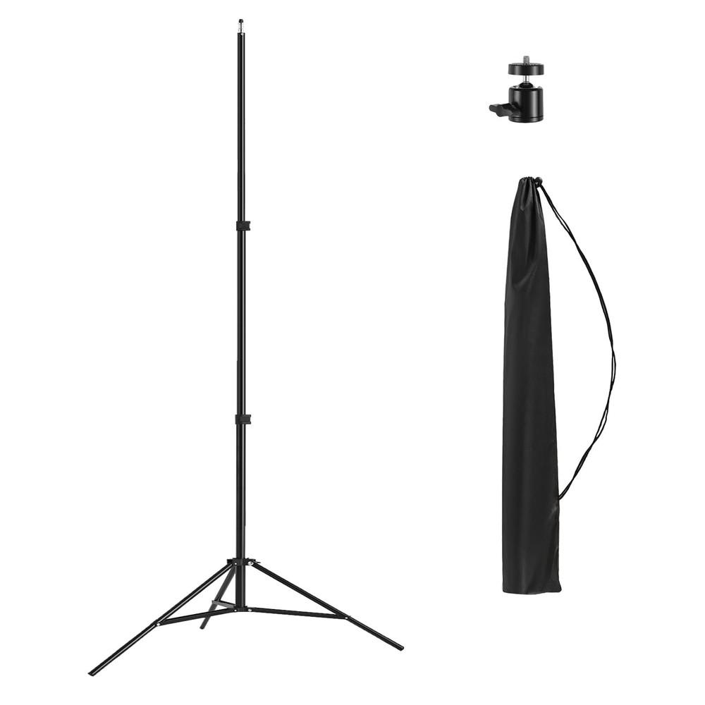 7 Ft Aluminum Light Standk Light Photography Tripod Stand with Case, Portable...