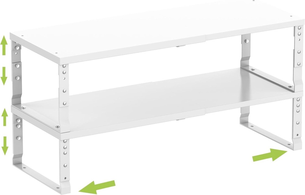 Expandable Stackable Spice Rack Organizer Kitchen Cabinet,Adjustable Counter