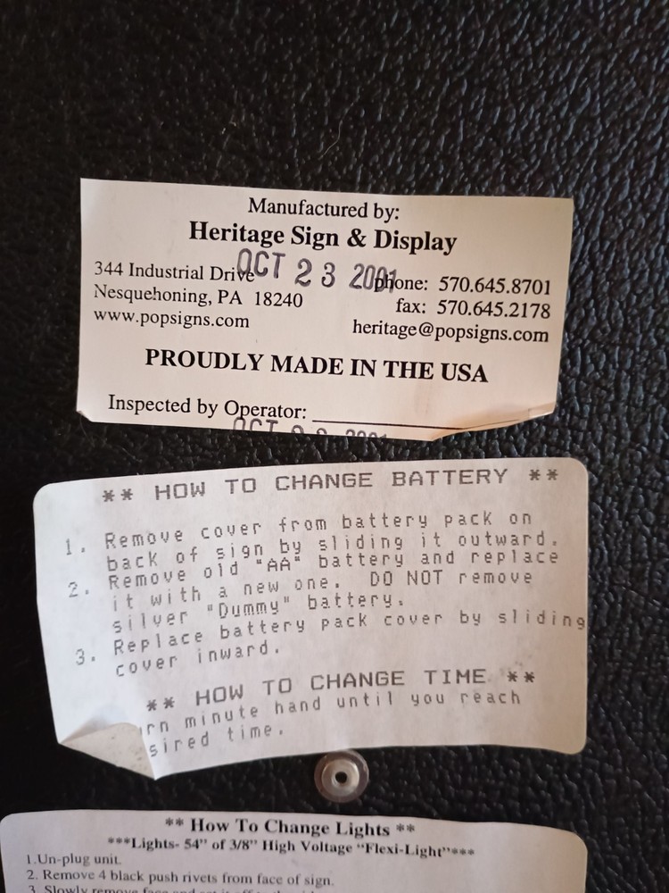 Genesee 12 Horse Light Up Beer Clock - Rare, See Description