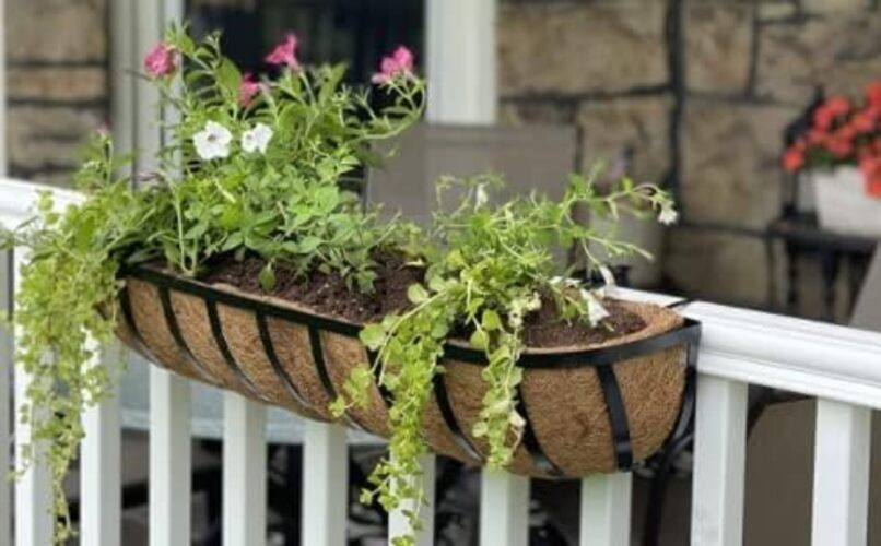 24 Inch Window Box Planters 4 Pack with Coco Liners, Rustproof 24inch/4pack