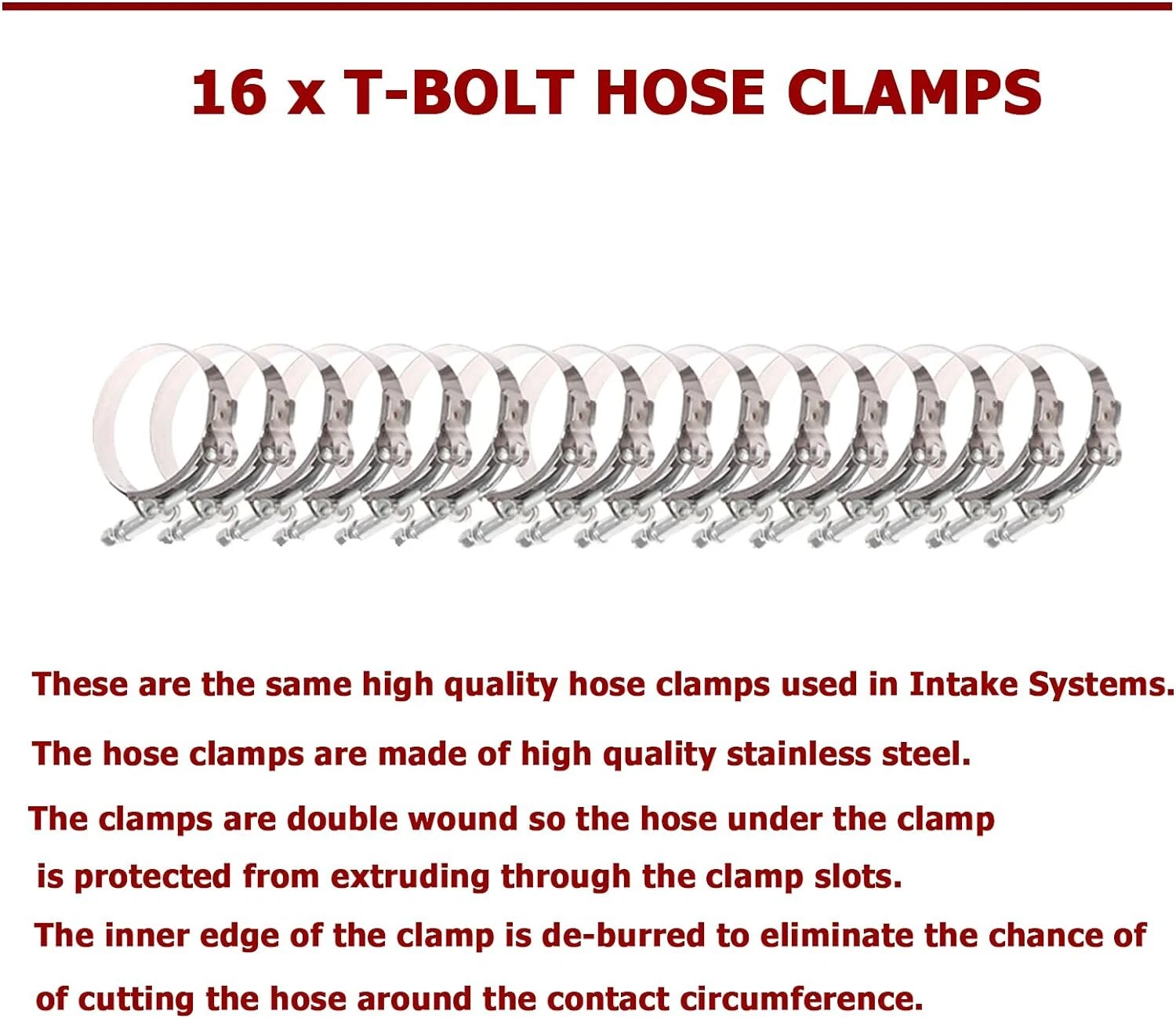 3" Inch Turbo Intercooler Aluminum w/U Pipe Silicone Coupler Clamp Kit