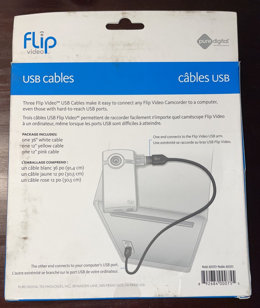 FLIP VIDEO USB Cable Extensions Multi 2 New and 1 Used HDMI cable Authentic