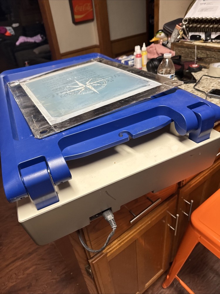 YUDU Provo Craft Personal Screen Printer Machine #62-5000 W/ Emulsion Sheets