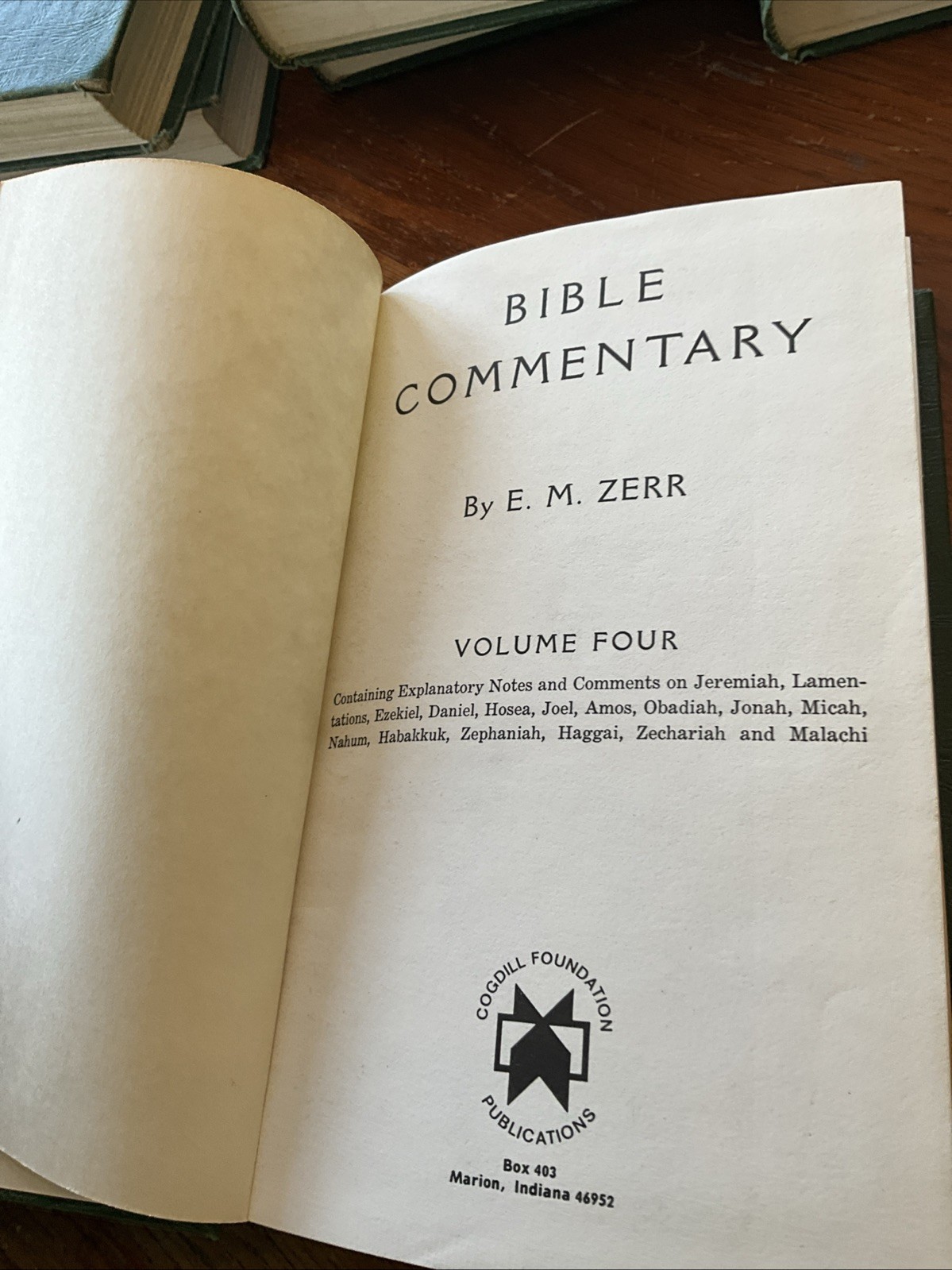 E.M. Zerr Bible Commentary Complete 6-Vol. Set 1947 HB Genesis to Revelation 1-6