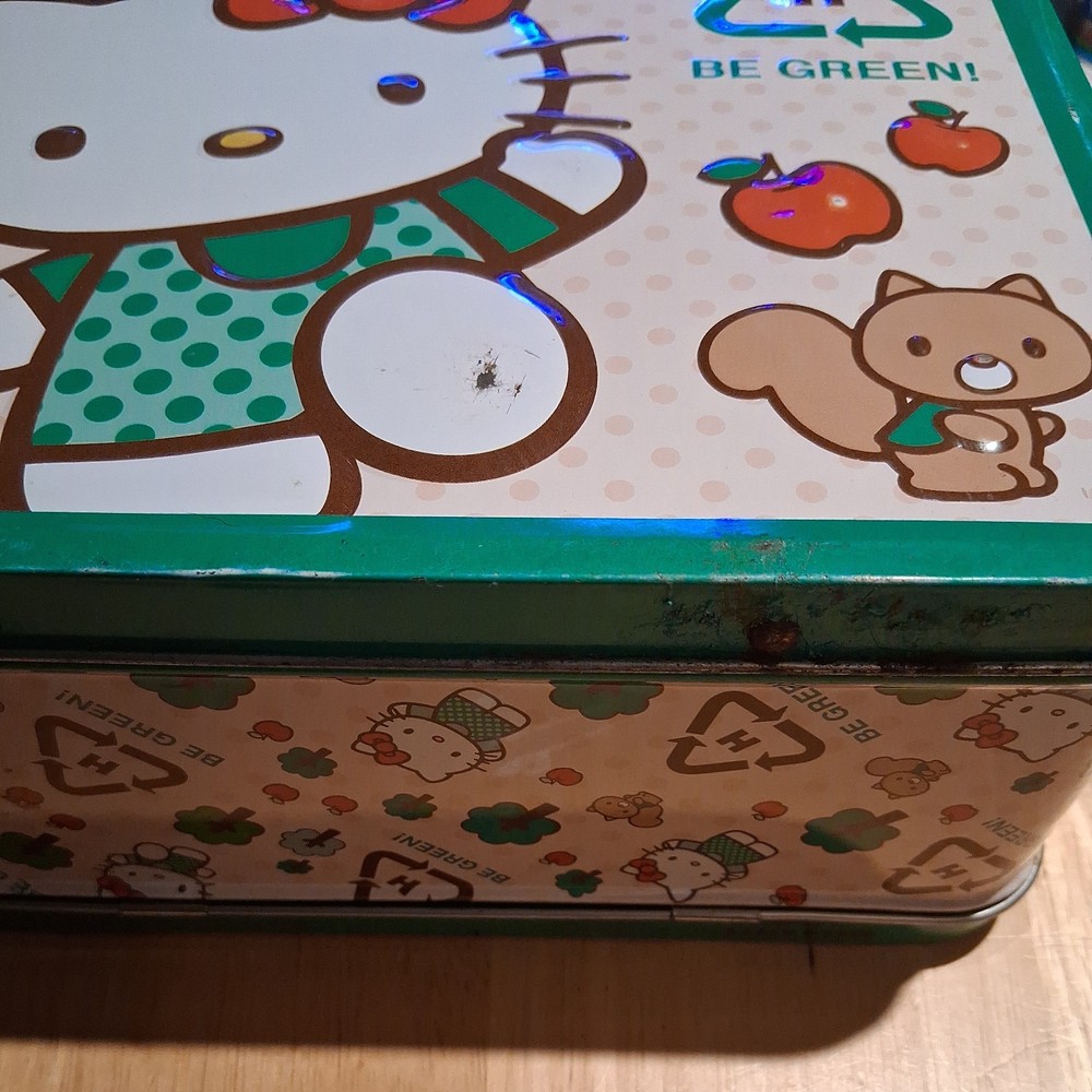 Hello Kitty Be Green Tin Green Lunch Box 2010