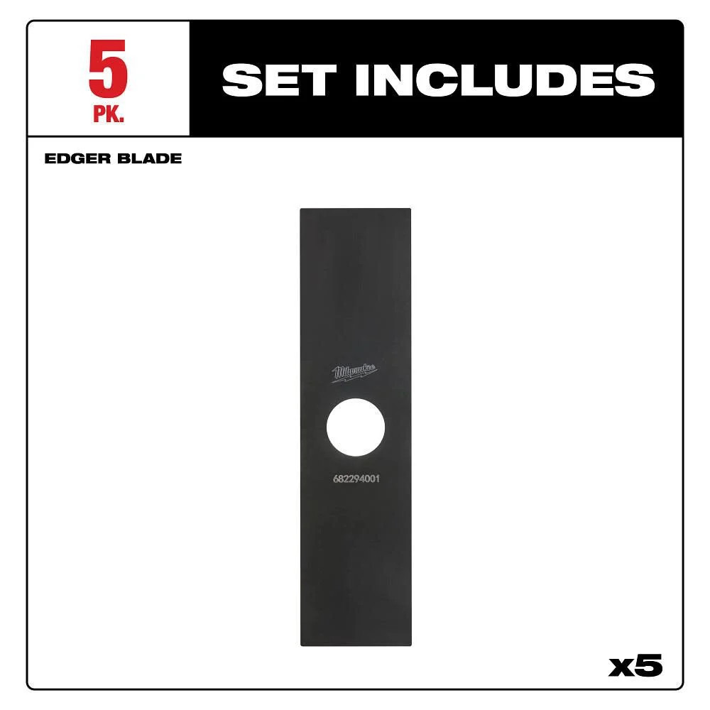 Milwaukee 8 Inch Edger Blade, 5 Pack