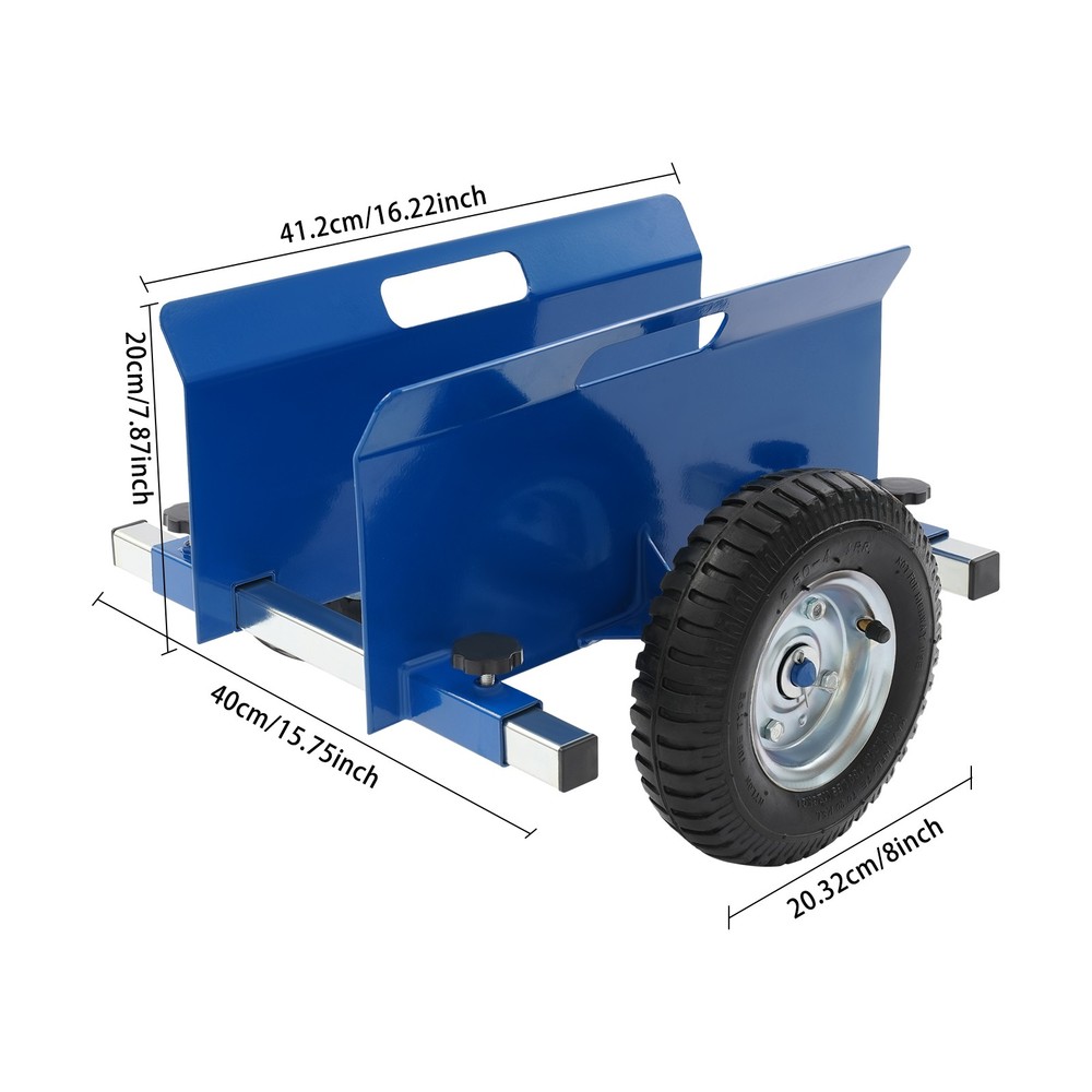 Dolly Cart Panel Shipping Trolley Pneumatic Wheels Drywall Transporting Tools