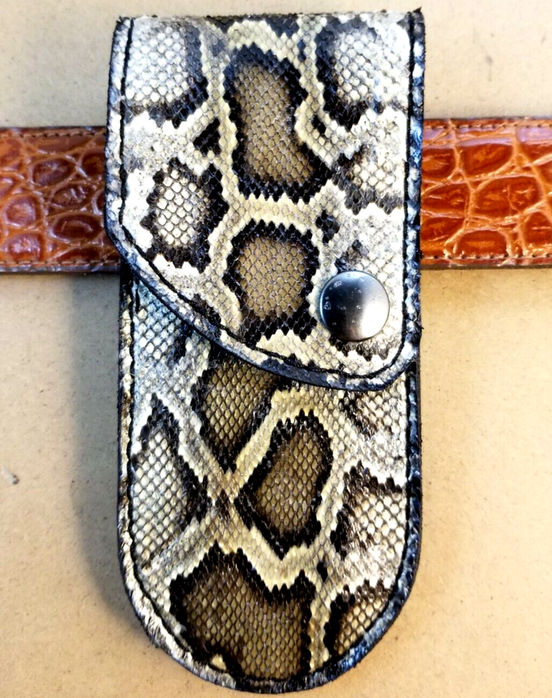 REAL PYTHON SKIN knife sheath buck 110, case 6265 Handmade SHEATH ONLY