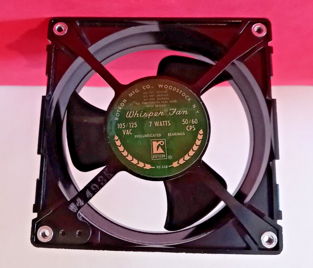 ROTRON Whisper Fan Model 3128W Ham Radio Component. Untested