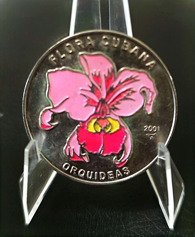 Moneda De La ECA-1 Peso-orquideas