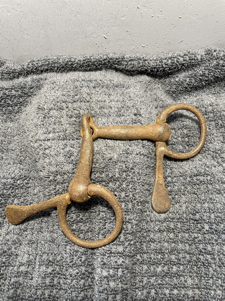 Vintage Antique Rusted Loose Ring Snaffle Horse Bit