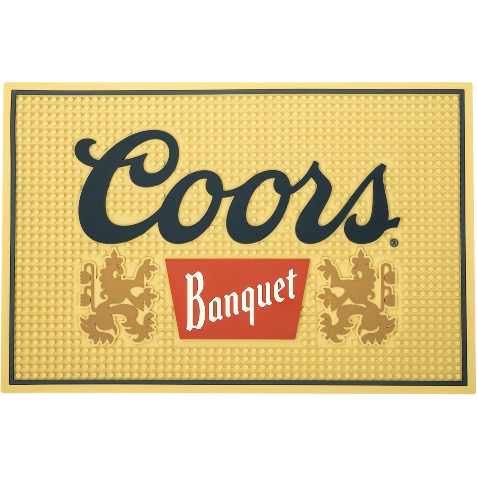 Coors Banquet Classic Logo Bar Mat Yellow