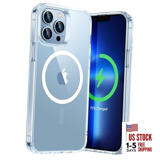 for Case, Compatible with MagSafe, Shockproof iPhone 13 Pro Max A-Clear
