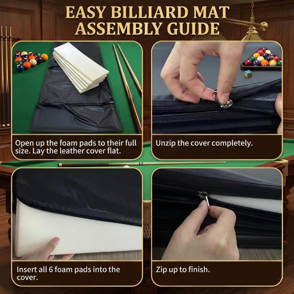 Billiard Pool Table Foam Insert for Conversion to Dining Table Cover