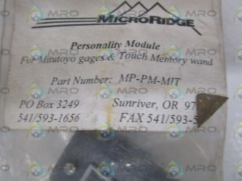 MICRORIDGE PERSONALITY MODULE MP-PM-MIT NSNP IN BAG