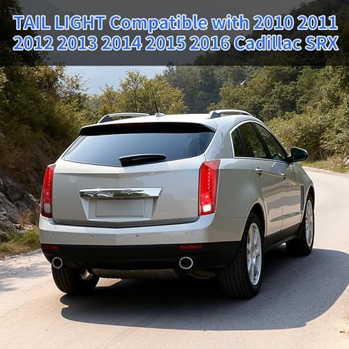 Tail Light Assembly Compatible with Cadillac SRX 2010-2016 Red Driver Left Side