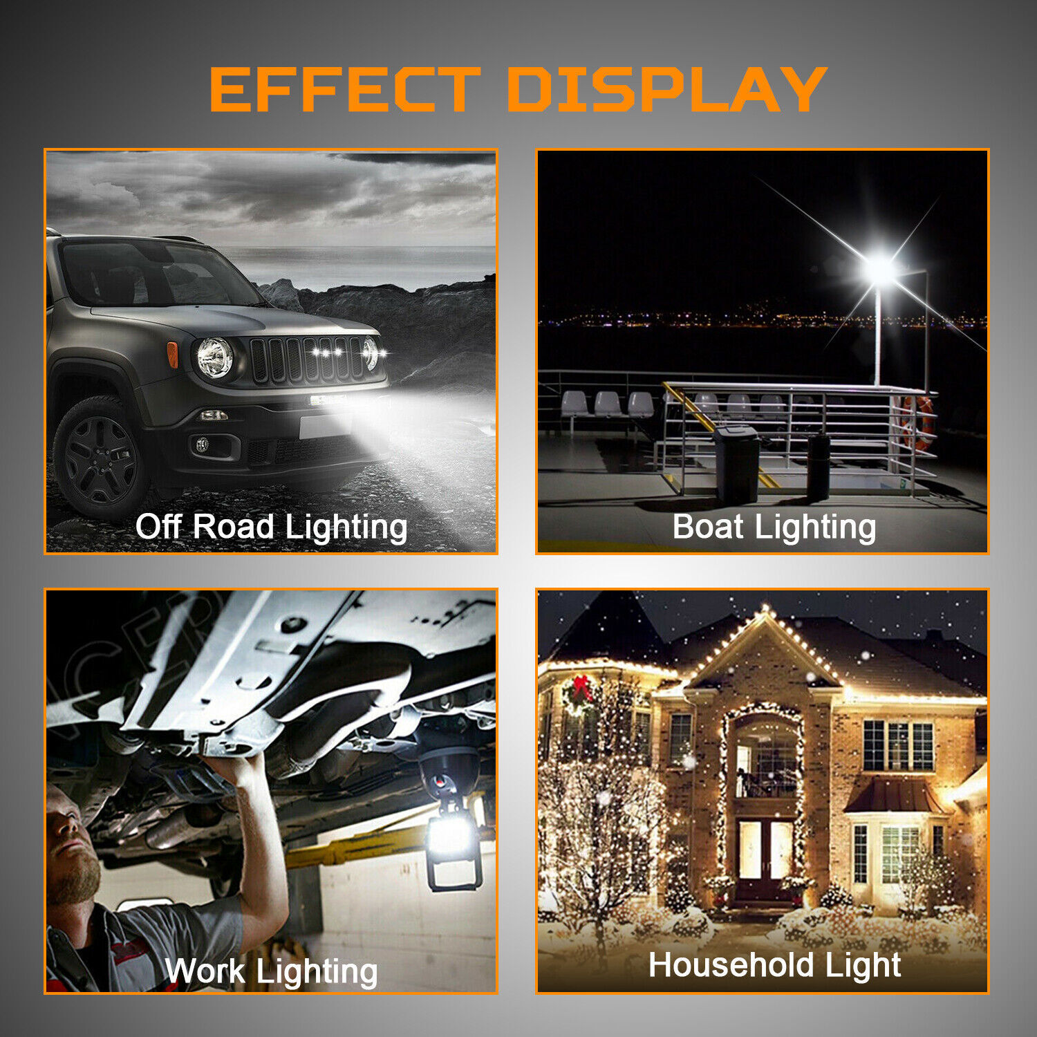 2x 7inch 20000LM LED Work Light Bar Flood Spot Pod Offroad Fog Driving ATV Truck