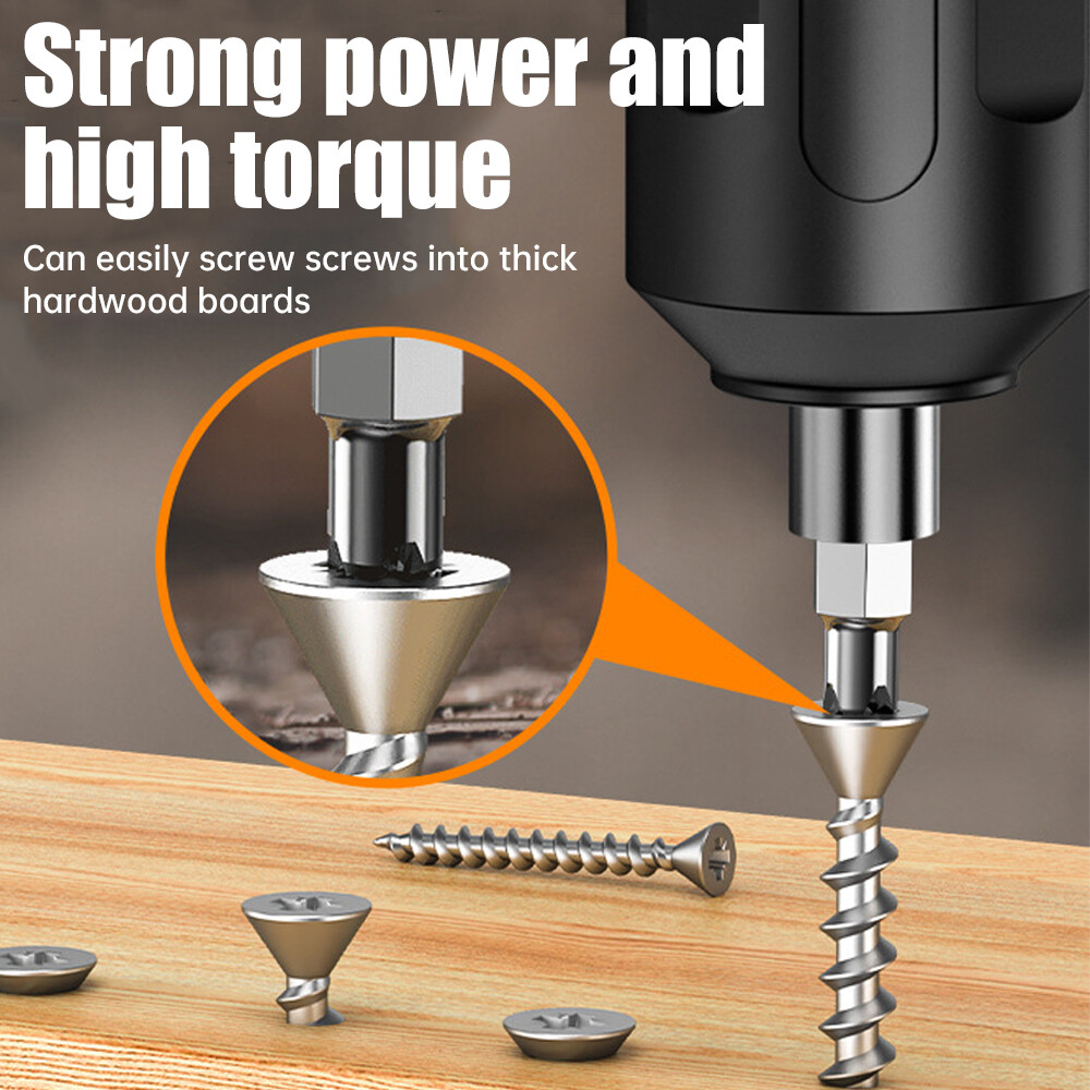 Cordless Electric Screwdriver USB Rechargeable Power Tool with Driver Bit Set US