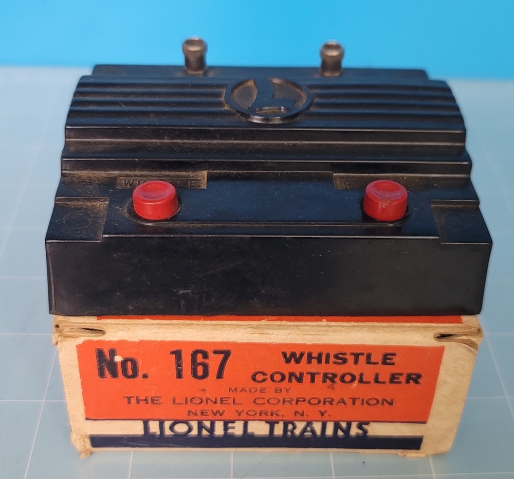 CB48: Postwar Lione No. 167 Whistle Controller - Original Box w/ Insert