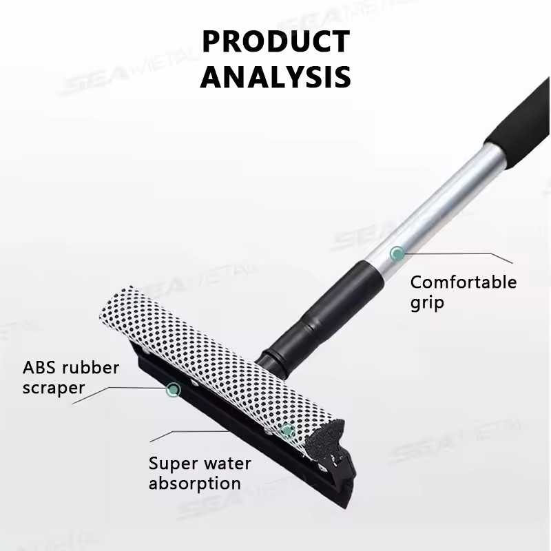 Extendable Window Squeegee Cleaner Long Handle Car Cleaning Window Glass