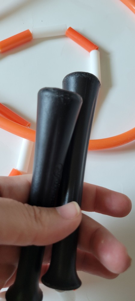 Gopher 7 Foot Plastic Segmented Beaded Jump Rope Orange & White