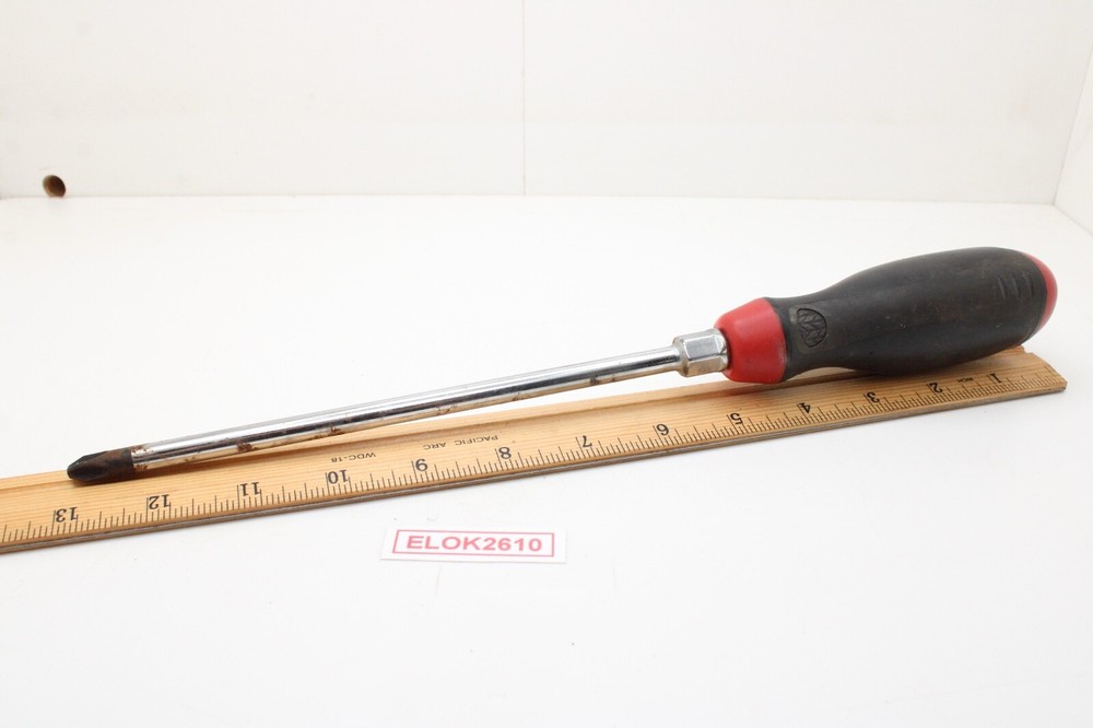 MAC Tools ACRM38B #3 Philips Screwdriver Red Black Soft Grip USA