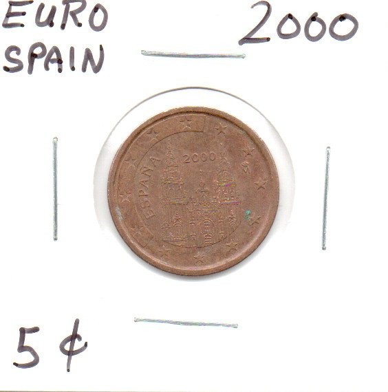 Euro Coin 5 Cents 2000 Spain