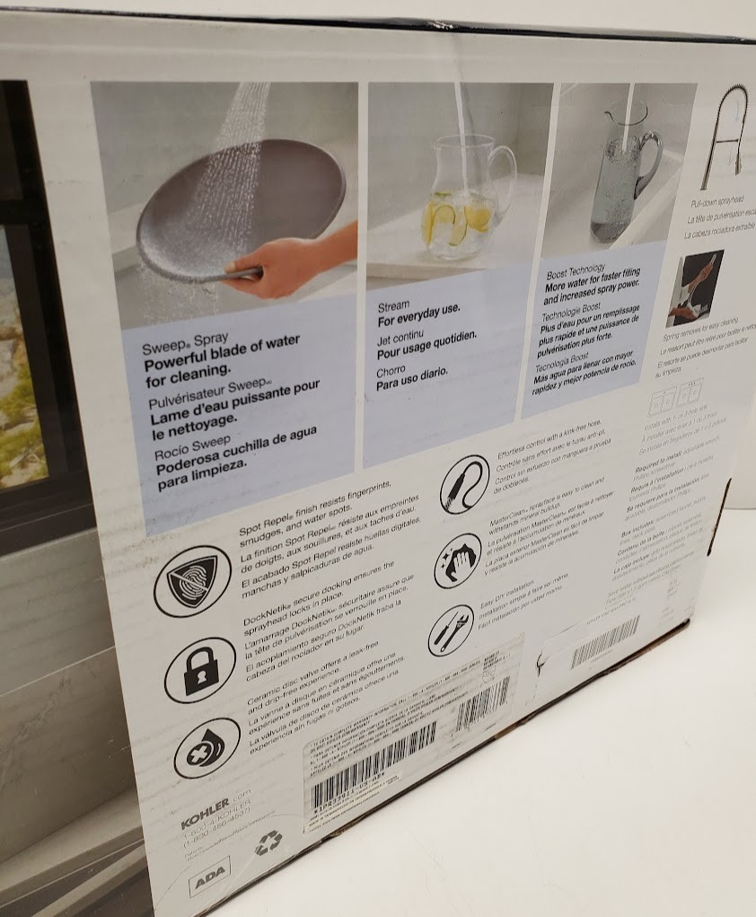 KOHLER VIND Semi-Professional Pull-Down Kitchen Faucet STAINLESS STEEL