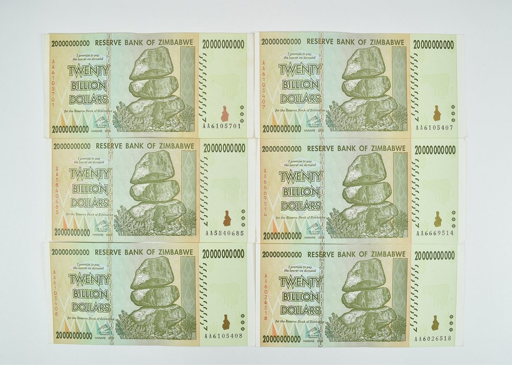 2008 Zimbabwe 20 Billion Dollars Reserve Note