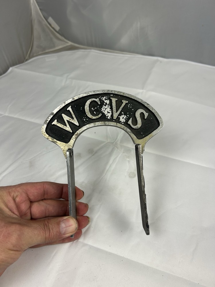 Original Cast Aluminum Microphone Flag WCVS