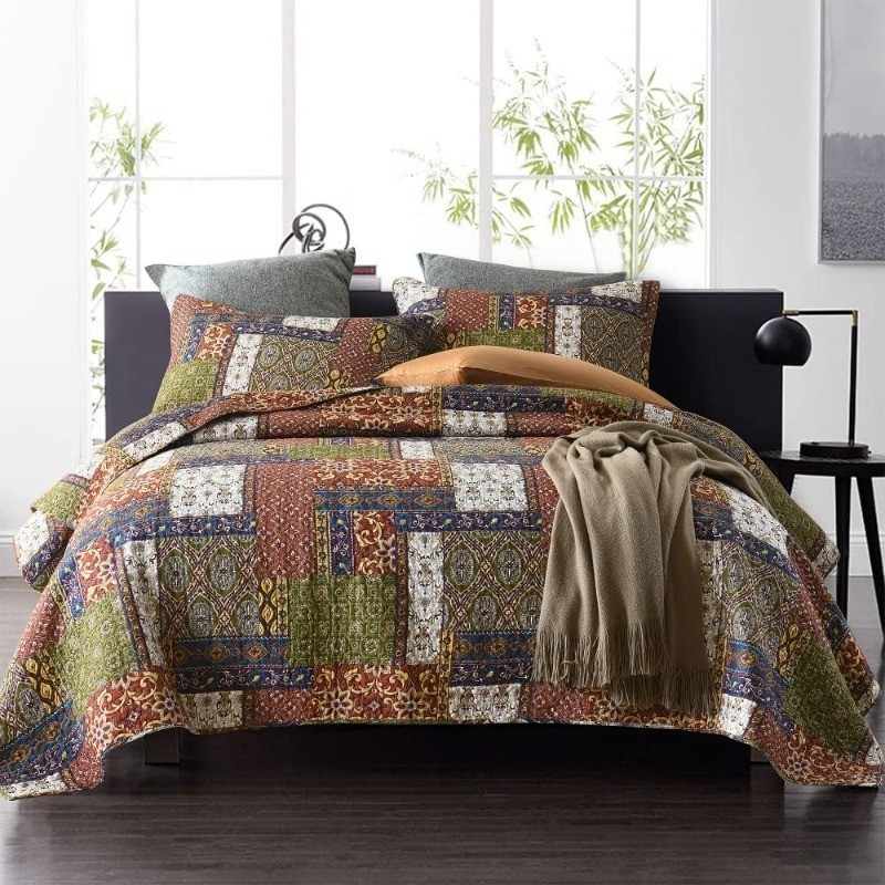 Quilt Sets Reversible Coverlet Sets Comforters Vintage Bohemian Patchwork